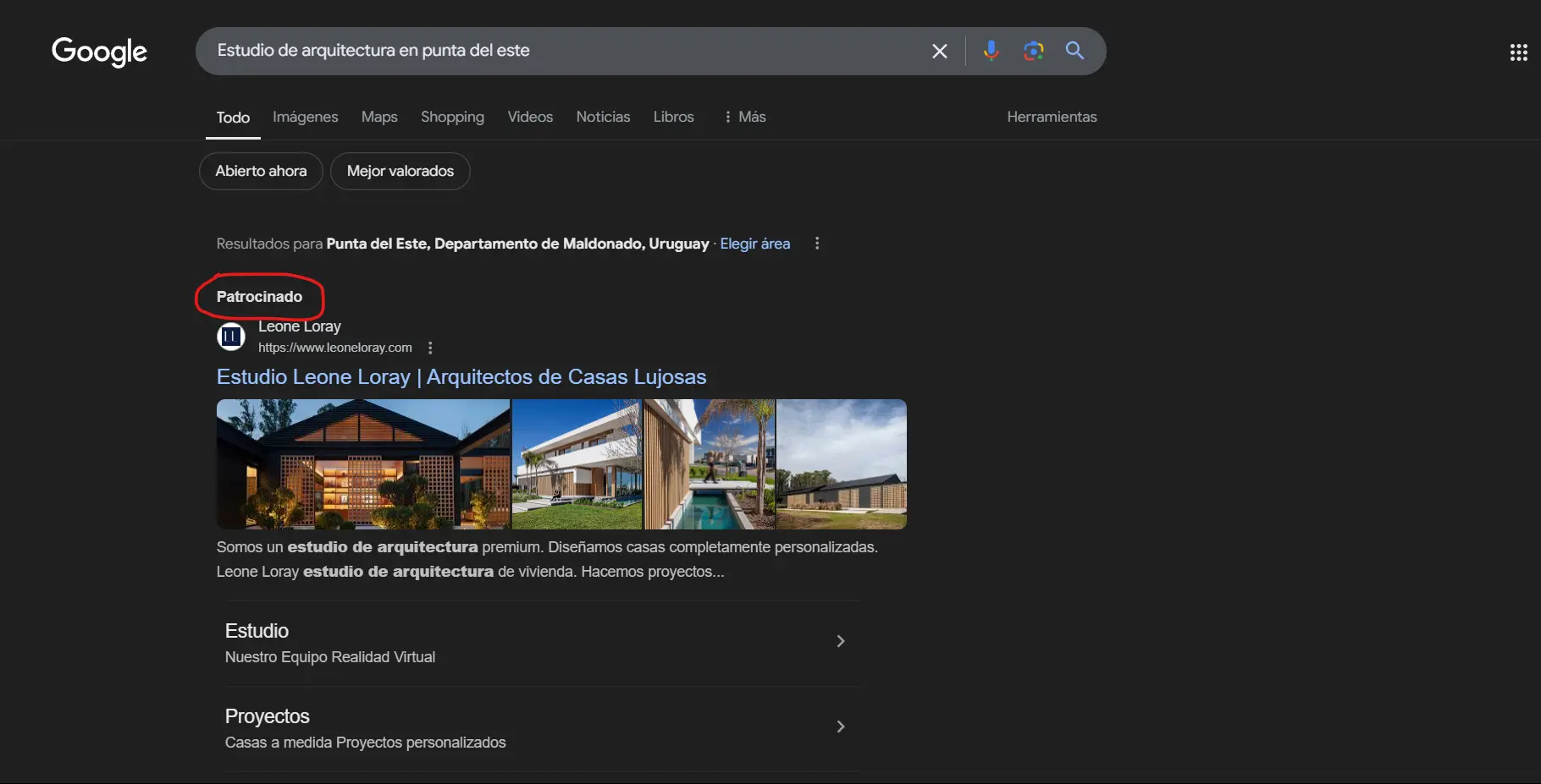 Google Ads para Estudio de Arquitectura